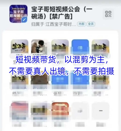 宝子哥头部团队短视频带货，以混剪为主，不需要真人出镜，不需要拍摄【更新11月】-优创库云网创