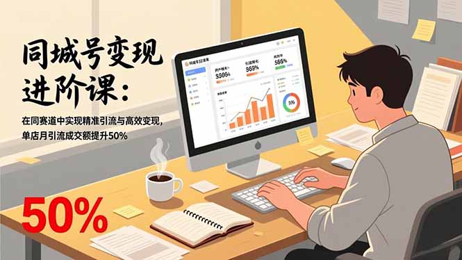 同城号变现进阶课：在同城赛道中实现精准引流与高效变现，单店月引流成交额提升50%-优创库云网创