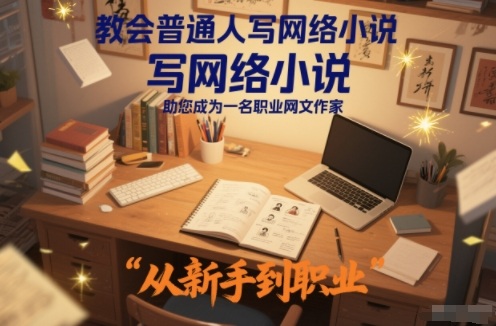 教会普通人写网络小说，助您成为一名职业网文作家-优创库云网创