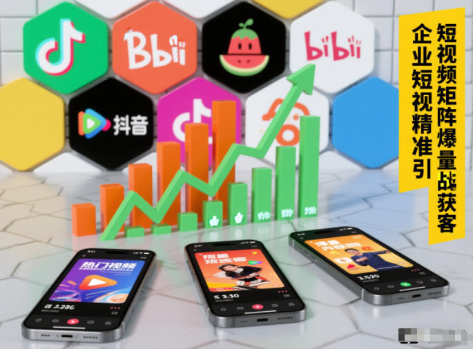 企业短视频精准引流矩阵获客，短视频矩阵爆量战法-优创库云网创