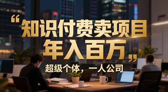 从0到年入百万：超级个体实战心得公开，个人IP×精准引流×成交系统全拆解-优创库云网创