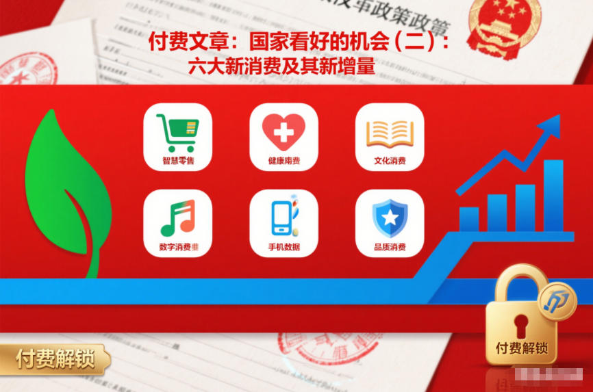 付费文章：国家看好的机会(二)：六大新消费及其新增量-优创库云网创