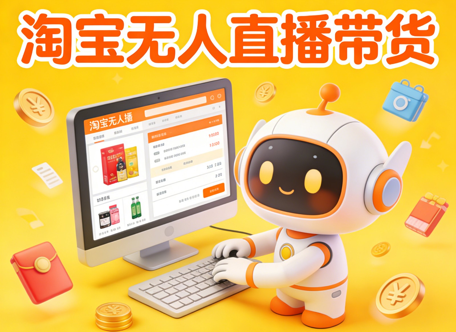 淘宝无人直播带货，24小时自动卖货，月佣金1W+，不违规不封号，不用露脸-优创库云网创