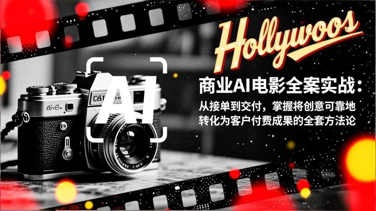 商业AI电影全案实战：从接单到交付，掌握将创意可靠地转化为客户付费成果的全套方法论-优创库云网创