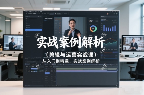 剪辑与运营实战课，从入门到精通，实战案例解析(更新2026)-优创库云网创