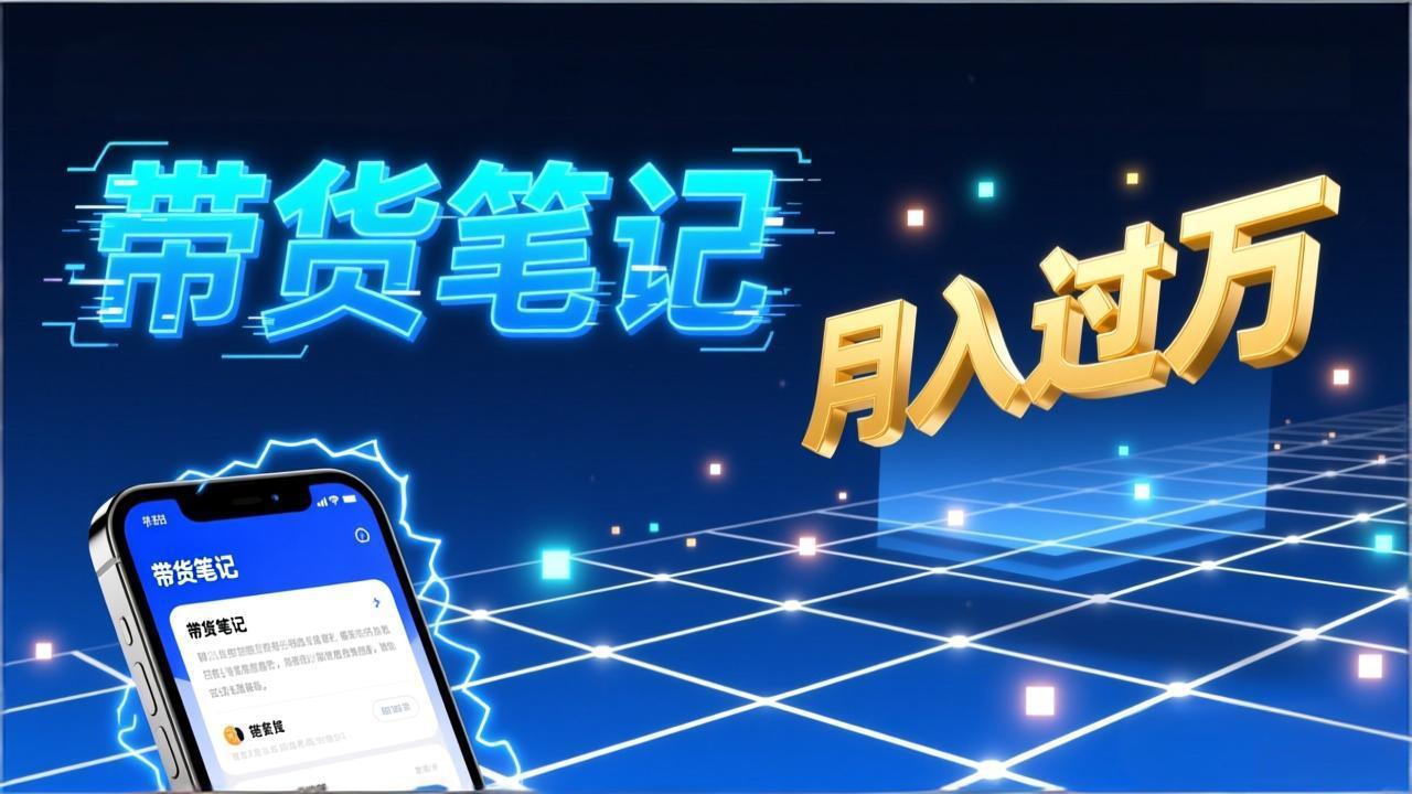 小红书爆款笔记带货实战：拆解封面标题正文全要素，手把手教你单篇笔记带货月入过万-优创库云网创