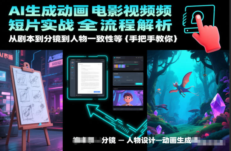 AI生成动画电影视频短片实战全流程解析，从剧本到分镜到人物一致性等手把手教你-优创库云网创