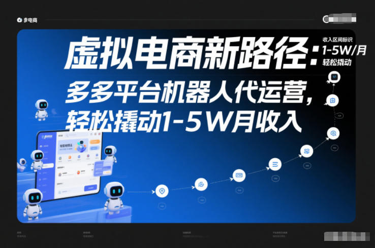 虚拟电商新路径：多多平台机器人代运营，轻松撬动1-5W月收入【揭秘】-优创库云网创