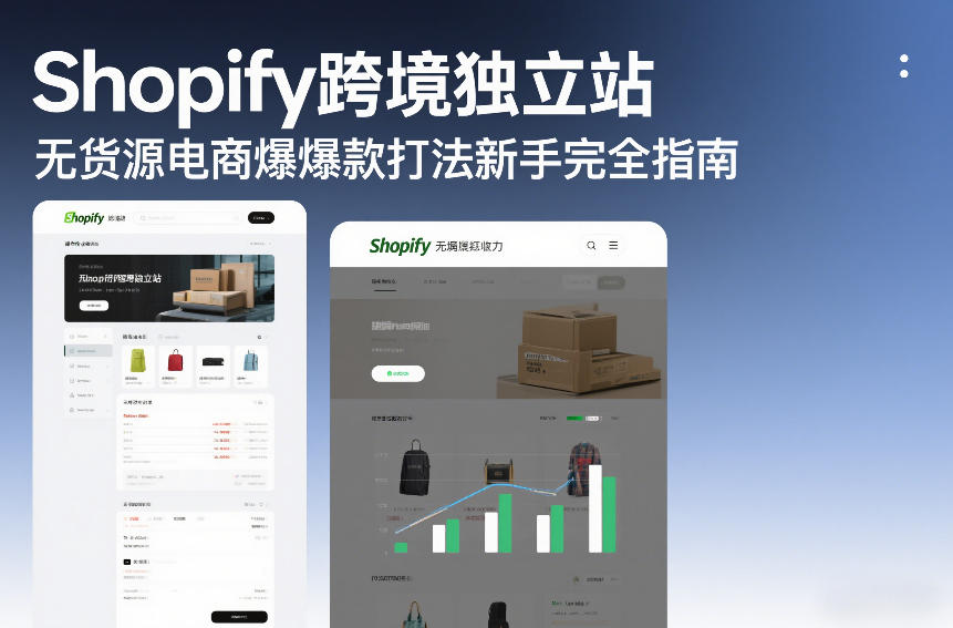 Shopify跨境独立站无货源电商爆款打法新手完全指南-优创库云网创