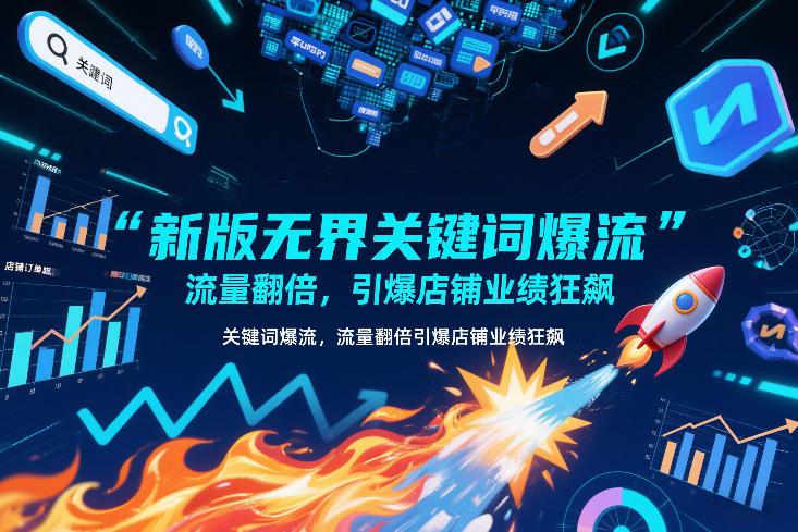 新版无界关键词爆流，流量翻倍，引爆店铺业绩狂飙-优创库云网创