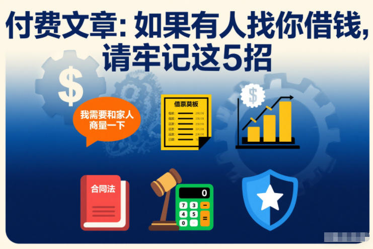 付费文章：如果有人找你借钱，请牢记这5招-优创库云网创