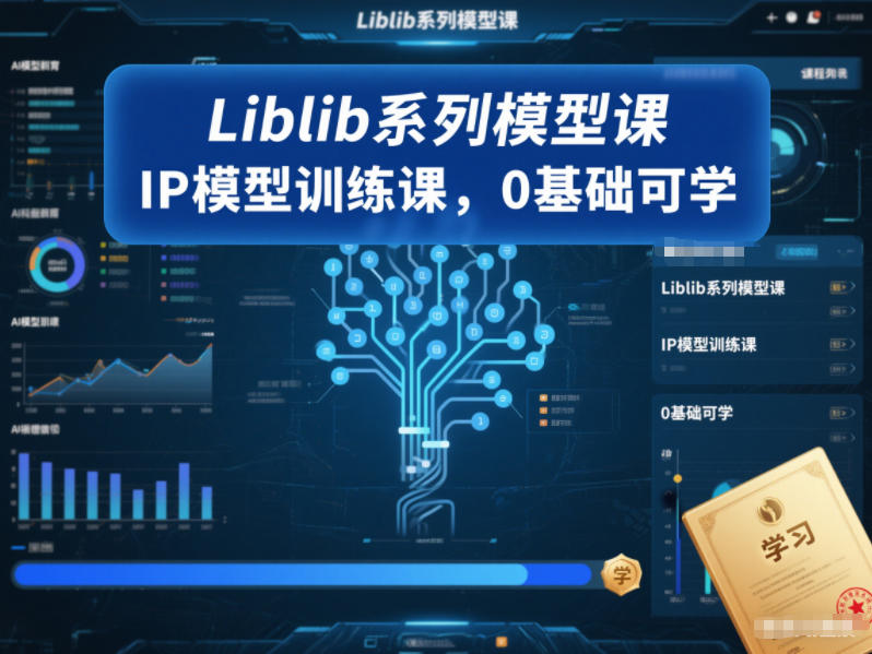 Liblib系列模型课，IP模型训练课，0基础可学-优创库云网创