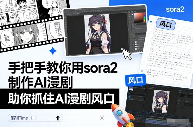 手把手教你用sora2制作AI漫剧，助你抓住AI漫剧风口-优创库云网创
