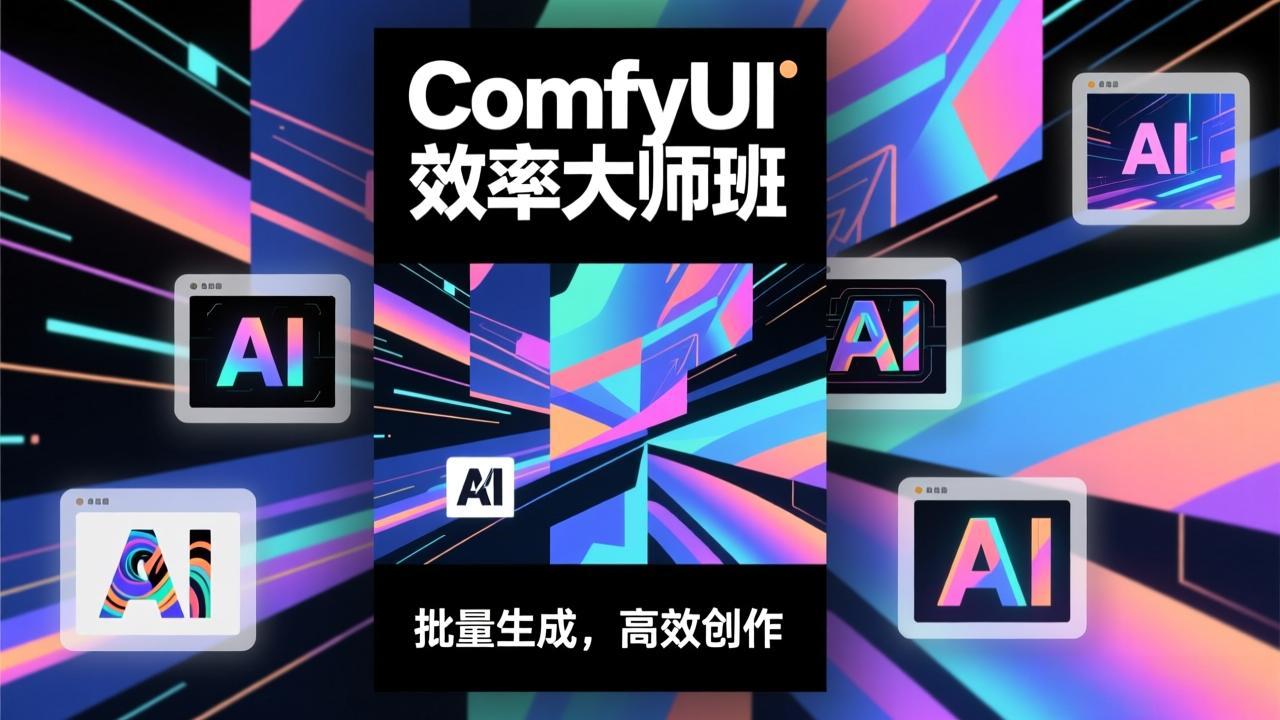 ComfyUI效率大师班：工作流搭建，批量生成，将个人AI出图效率提升5-10倍，月接单收入1-3万-优创库云网创