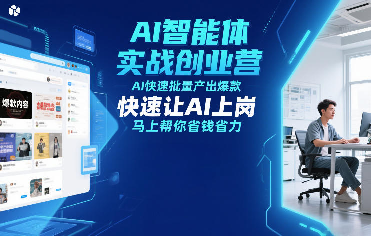 AI智能体实战创业营12月23-25号线下课，AI快速批量产出爆款，快速让AI上岗，马上帮你省钱省力-优创库云网创