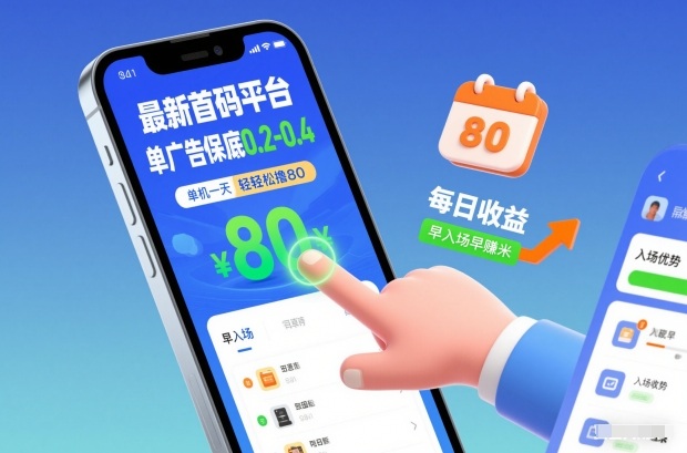最新首码平台，单广告保底0.2-0.4，单机一天轻松撸80，早入场早賺米【揭秘】-优创库云网创