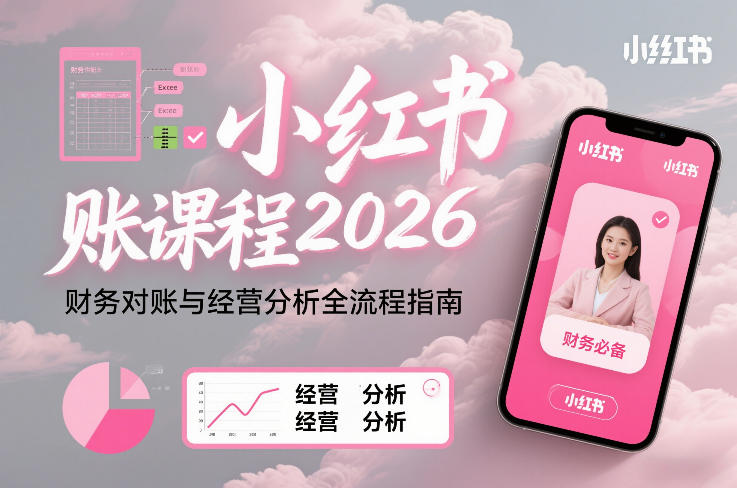 小红书对账课程2026，财务对账与经营分析全流程指南-优创库云网创
