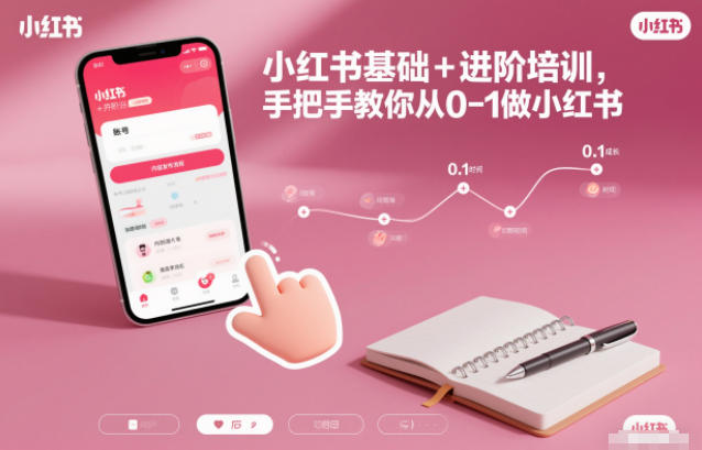 小红书基础+进阶培训，手把手教你从0-1做小红书-优创库云网创