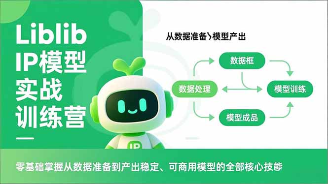 Liblib IP模型实战训练营，零基础掌握从数据准备到产出稳定、可商用模型的全部核心技能-优创库云网创
