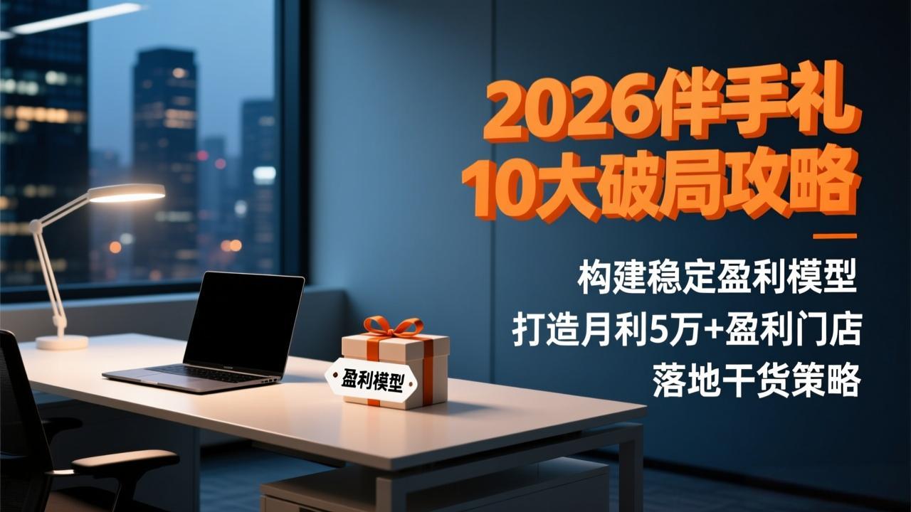 2026伴手礼10大破局攻略：构建稳定盈利模型，打造月利5万+盈利门店，落地干货策略-优创库云网创