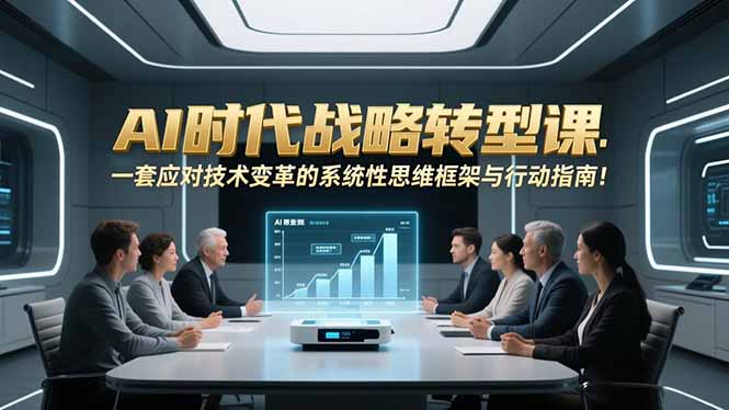 AI时代战略转型课：一套应对技术变革的系统性思维框架与行动指南！-优创库云网创