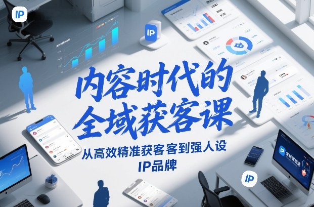 内容时代的全域获客课，从高效精准获客到强人设IP品牌-优创库云网创